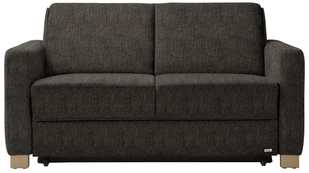 SCHLAFSOFA Dunkelbraun  - Dunkelbraun/Naturfarben, KONVENTIONELL, Holz/Textil (160/86/92cm) - Sedda