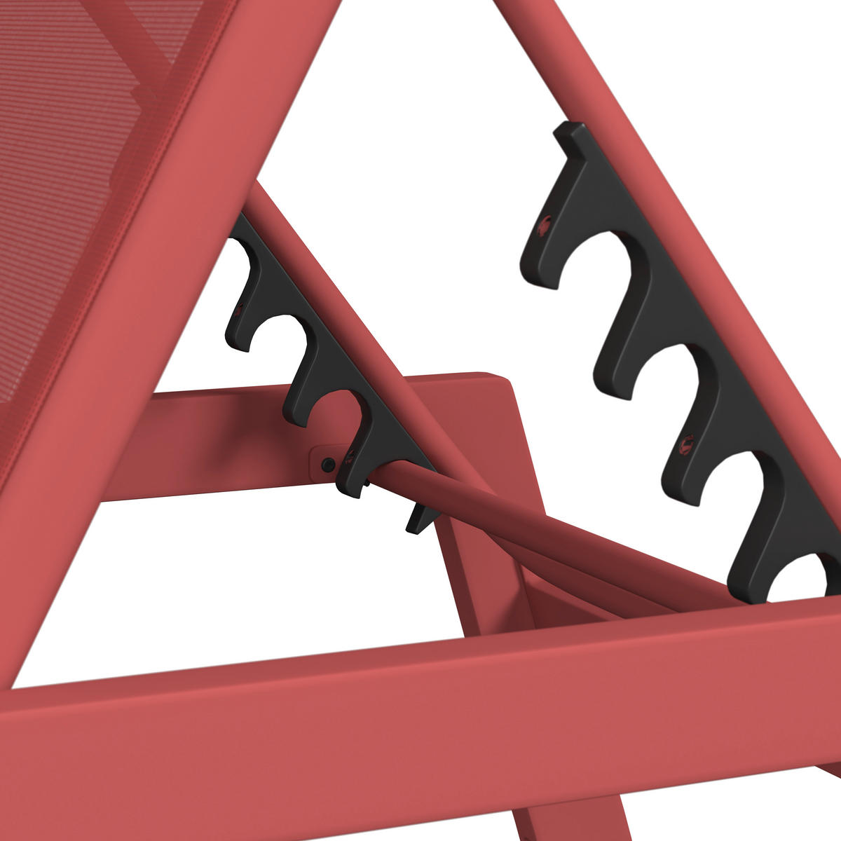 SONNENLIEGE 55/92/164 cm  - Rot, Design, Textil/Metall (55/92/164cm) - Ambia Garden