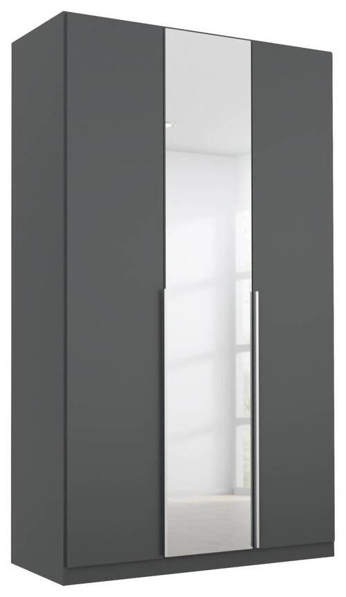 NYÍLÓAJTÓS SZEKRÉNY szürke, ezüst  - ezüst/alumínium színű, Modern, faalapú anyag (136/229/54cm) - Rauch Möbel