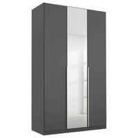 NYÍLÓAJTÓS SZEKRÉNY szürke, ezüst  - ezüst/alumínium színű, Modern, faalapú anyag (136/229/54cm) - Rauch Möbel