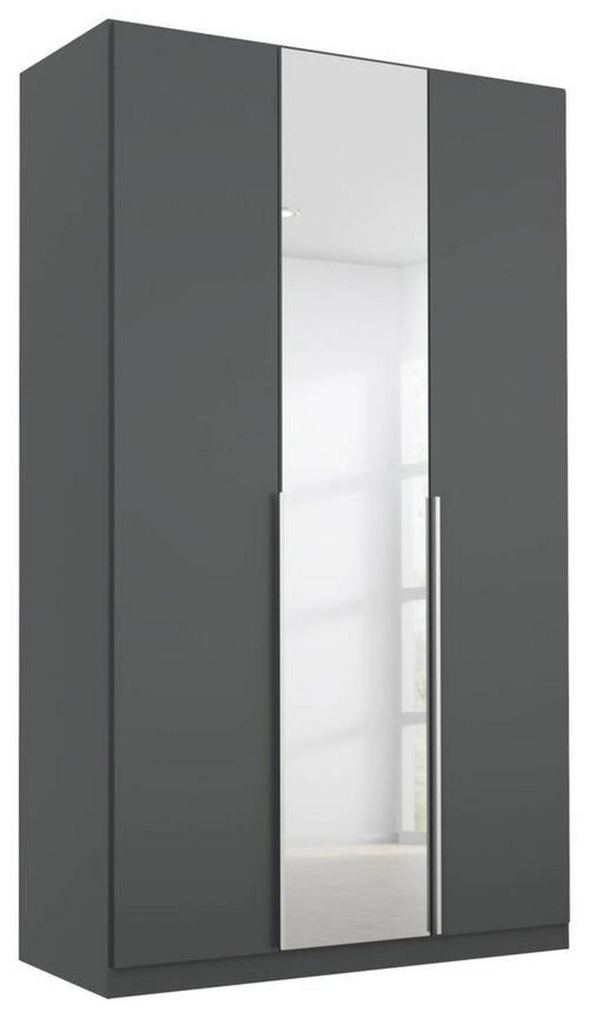 NYÍLÓAJTÓS SZEKRÉNY szürke, ezüst  - ezüst/alumínium színű, Modern, faalapú anyag (136/229/54cm) - Rauch Möbel