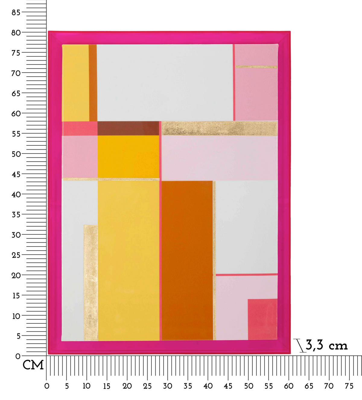 LEINWANDBILD  - Magenta, Basics, Holz/Kunststoff (60/80/3.3cm)
