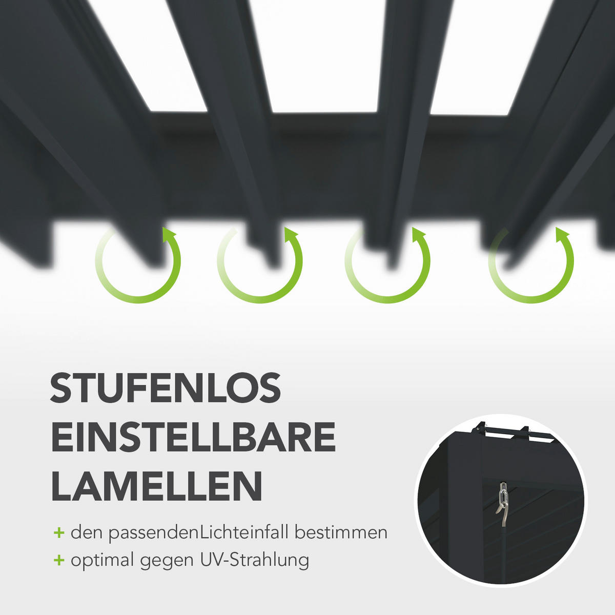 PERGOLA - Anthrazit, Basics, Metall (600/255/300cm) - Gardenson