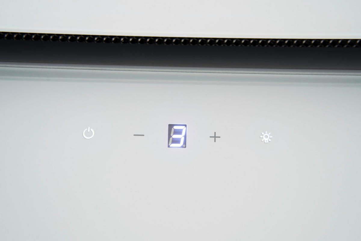 DUNSTABZUGSHAUBE CH66038-90WAM  - Weiß, Trend, Glas/Metall (89,5/34,5-109,5/38,5cm) - Respekta