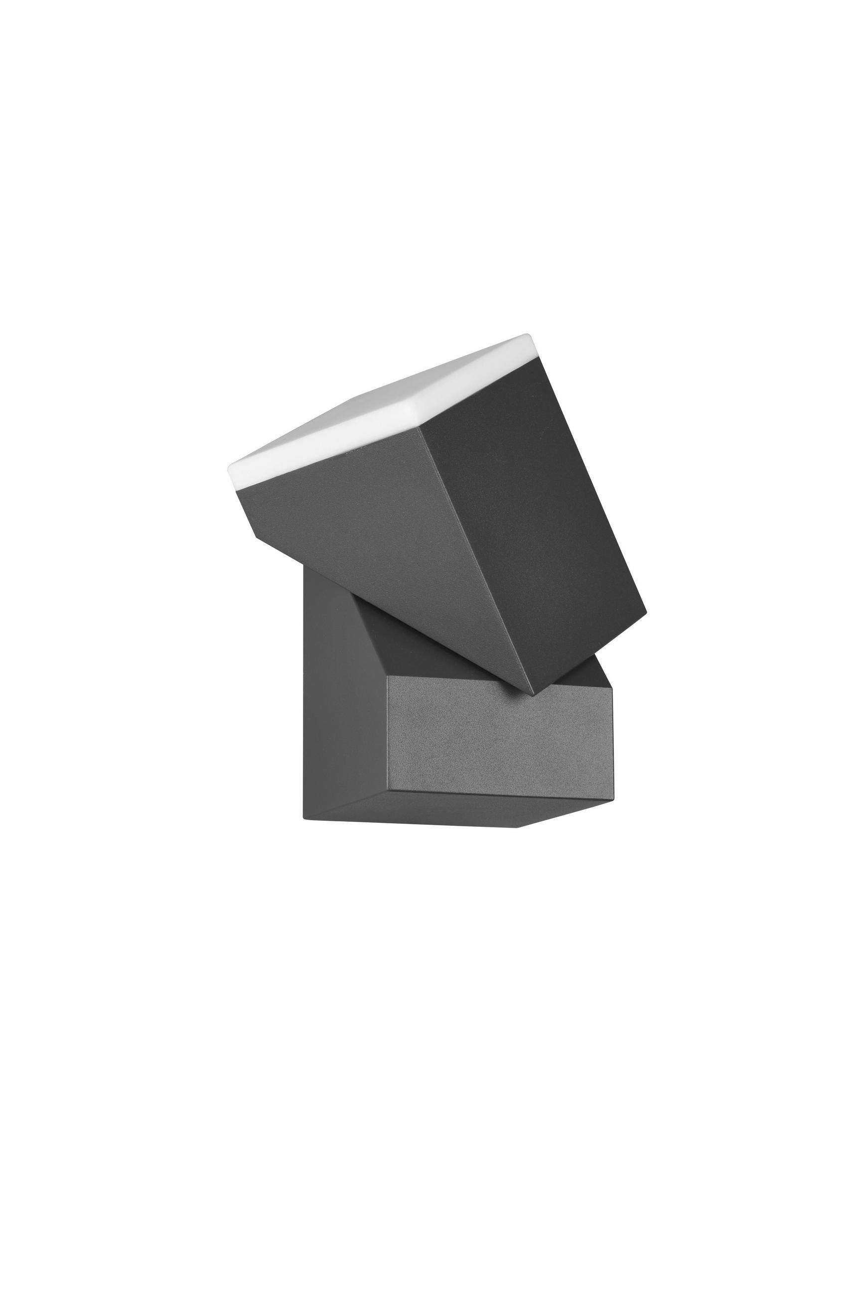 AUßENWANDLEUCHTE   - Anthrazit, Basics, Kunststoff/Metall (16/9/10,6cm)