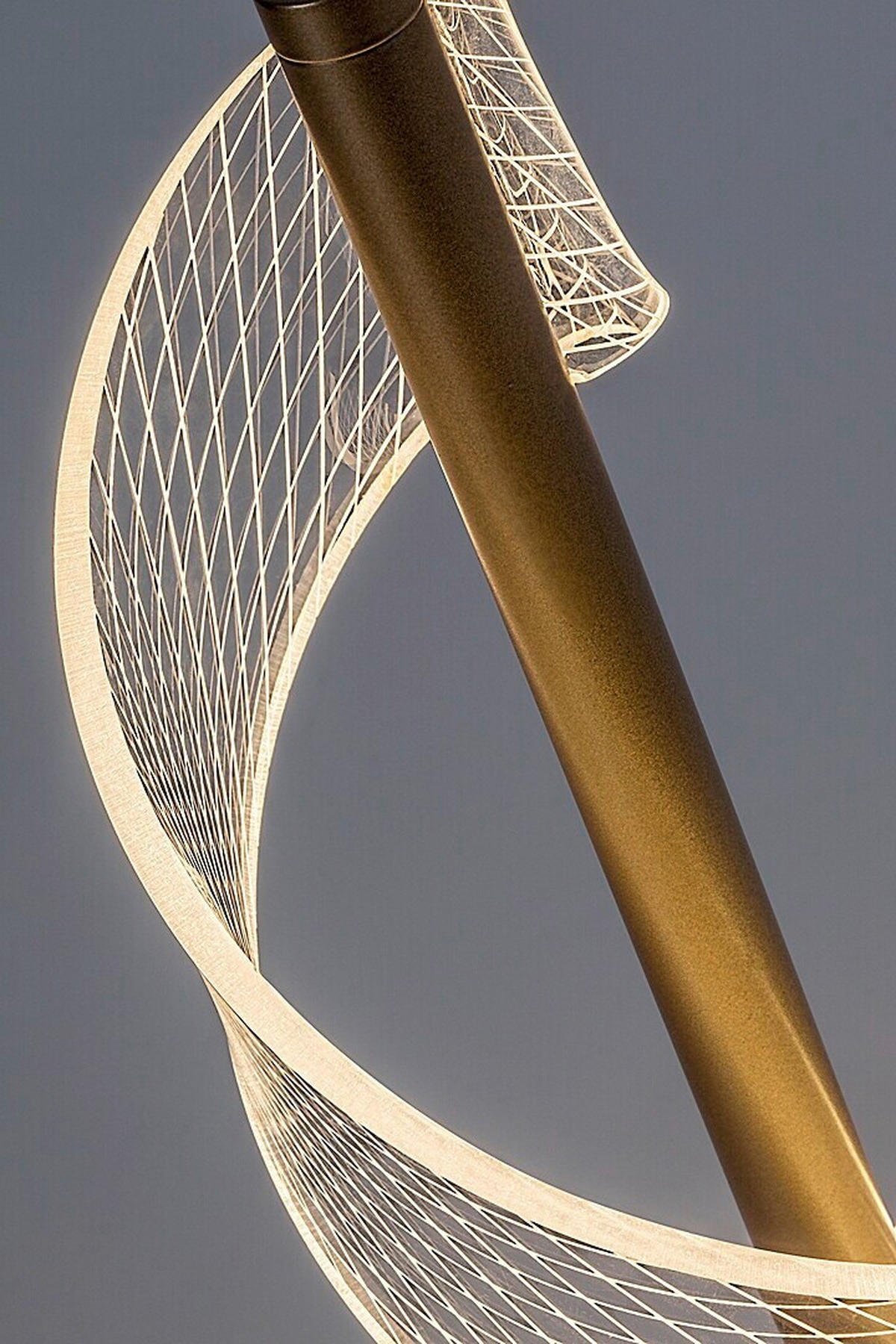 STONA LED LAMPA Zofrael  - prozirna/zlatna, Dizajnerski, metal/plastika (13/33.5cm)