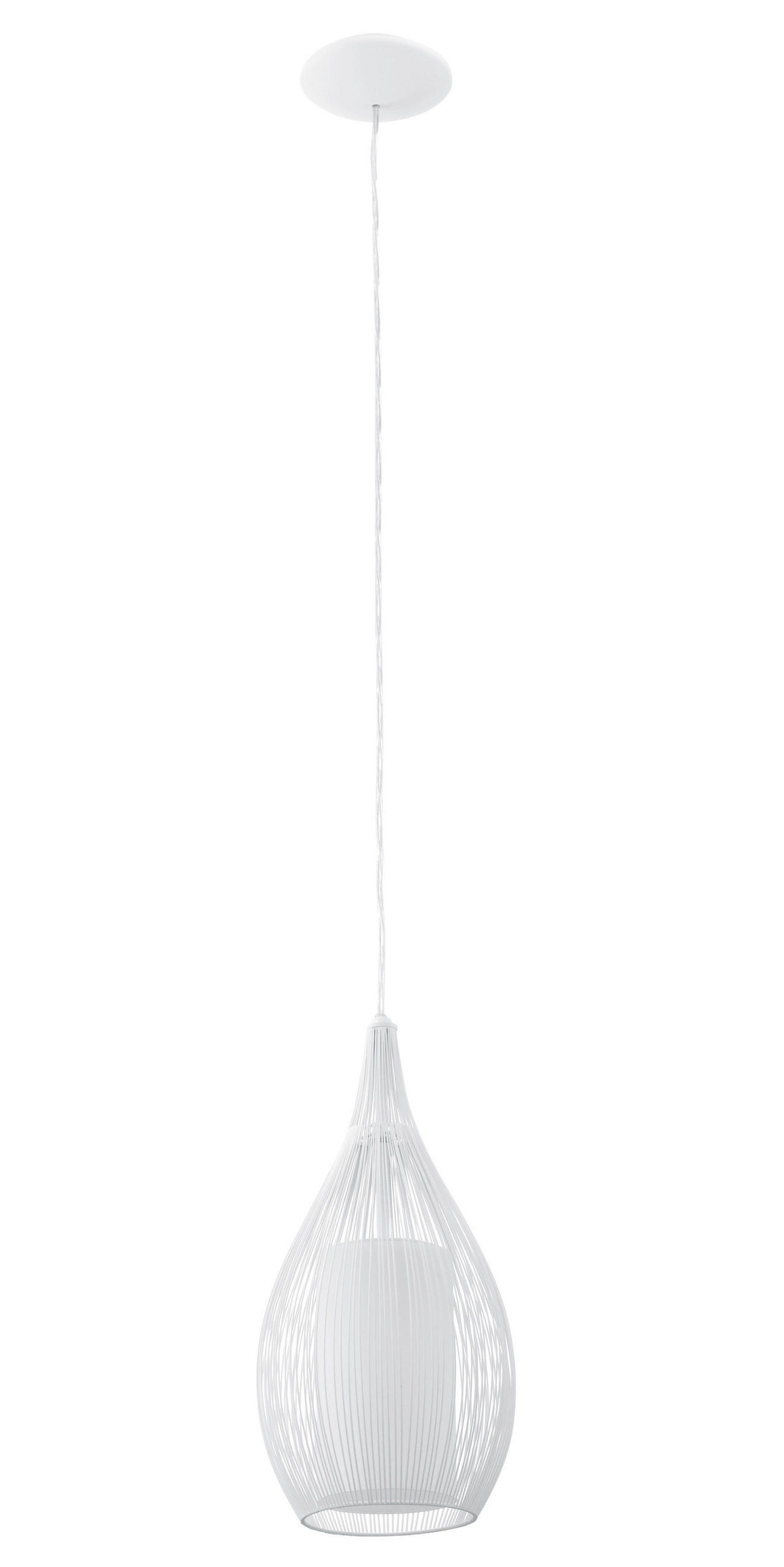 HÄNGELEUCHTE 19/110 cm  - Weiß, Design, Glas/Metall (19/110cm)