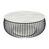 COUCHTISCH Klarglas 86/86/35 cm rund Schwarz, Weiß  - Schwarz/Weiß, Design, Glas/Metall (86/86/35cm) - Livetastic