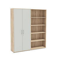 AKTENSCHRANK Hellgrau, Sonoma Eiche  - Hellgrau/Grau, MODERN, Holzwerkstoff (168,8/185,6/33cm) - MID.YOU