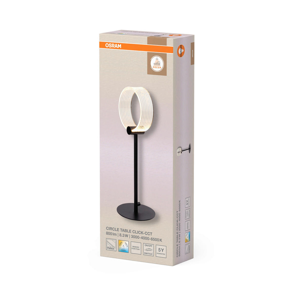 LED-TISCHLEUCHTE 16/44 cm   - Schwarz, Design, Kunststoff (16/44cm) - Osram