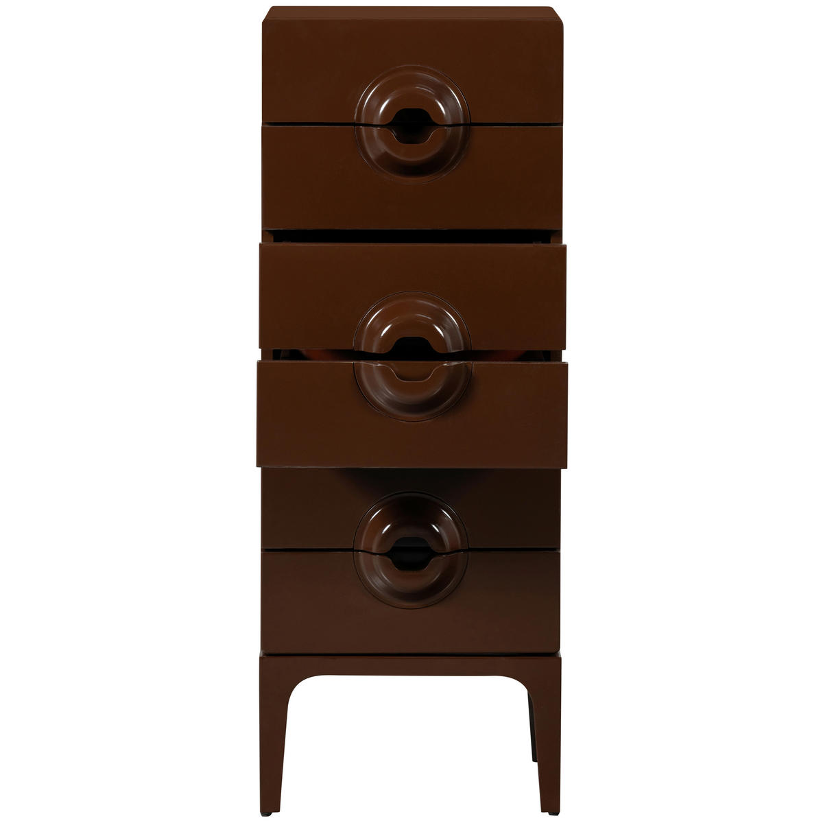 KOMMODE Merge  in 44/120/45 cm  - Rot/Braun, Design, Holz (44/120/45cm) - Livetastic