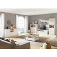 WOHNWAND  in Grau, Weiß  330/209,2/50,1 cm  - Weiß/Grau, LIFESTYLE, Glas/Holzwerkstoff (330/209,2/50,1cm) - Hom`in