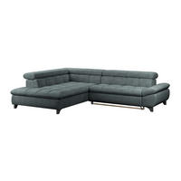 ECKSOFA Mintgrün Chenille  - Chromfarben/Mintgrün, KONVENTIONELL, Textil/Metall (234/312cm) - Livetastic