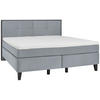 BOXSPRINGBETT 160/200 cm  in Pastellblau  - Pastellblau/Schwarz, Design, Holz/Textil (160/200cm) - Hom`in