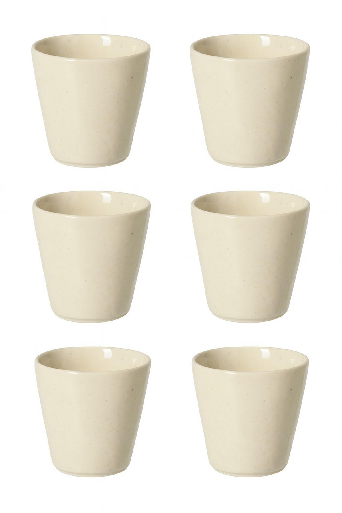 KAFFEEBECHERSET LAGOA 6-teilig  - Perlmutt/Creme, Basics, Keramik (9/10cm) - Costa Nova