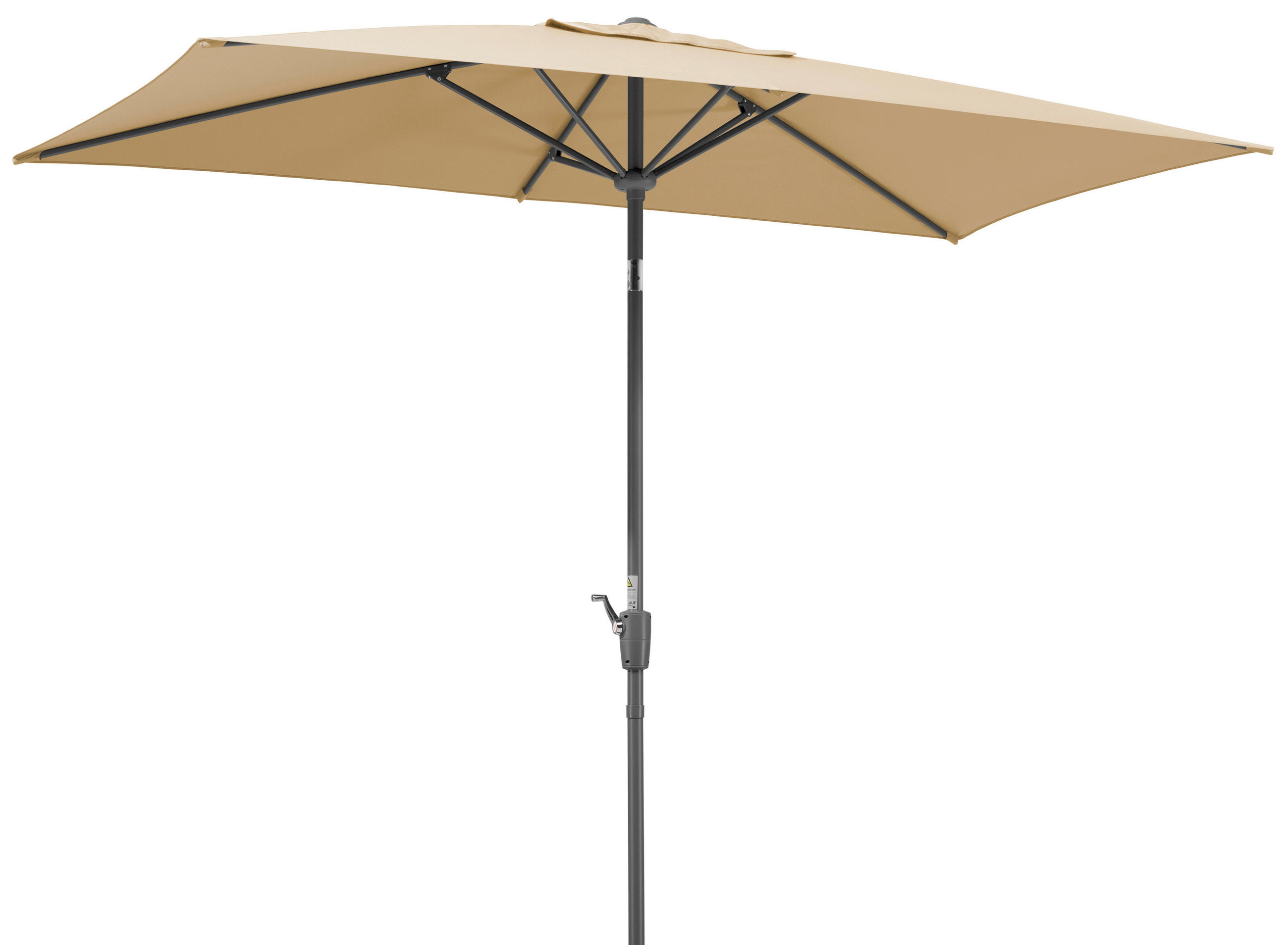 SONNENSCHIRM 270 cm Naturfarben  - Anthrazit/Naturfarben, Basics, Textil/Metall (150/250/270cm) - Schneider