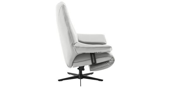 RELAXSESSEL in Leder Weiß  - Beige/Schwarz, Design, Leder/Metall (92/79/82cm) - Dieter Knoll