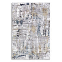 FLACHWEBETEPPICH 120/160 cm Imagination Goldfarben, Blau  - Blau/Goldfarben, Design, Kunststoff (120/160cm) - Hanse Home