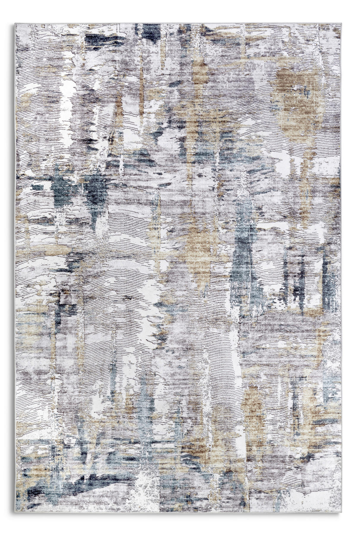 FLACHWEBETEPPICH 120/160 cm Imagination Goldfarben, Blau  - Blau/Goldfarben, Design, Kunststoff (120/160cm) - Hanse Home