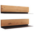 WANDBOARDSET  90/20/22 cm  - Wildeiche, Natur, Holz/Metall (90/20/22cm) - Linea Natura