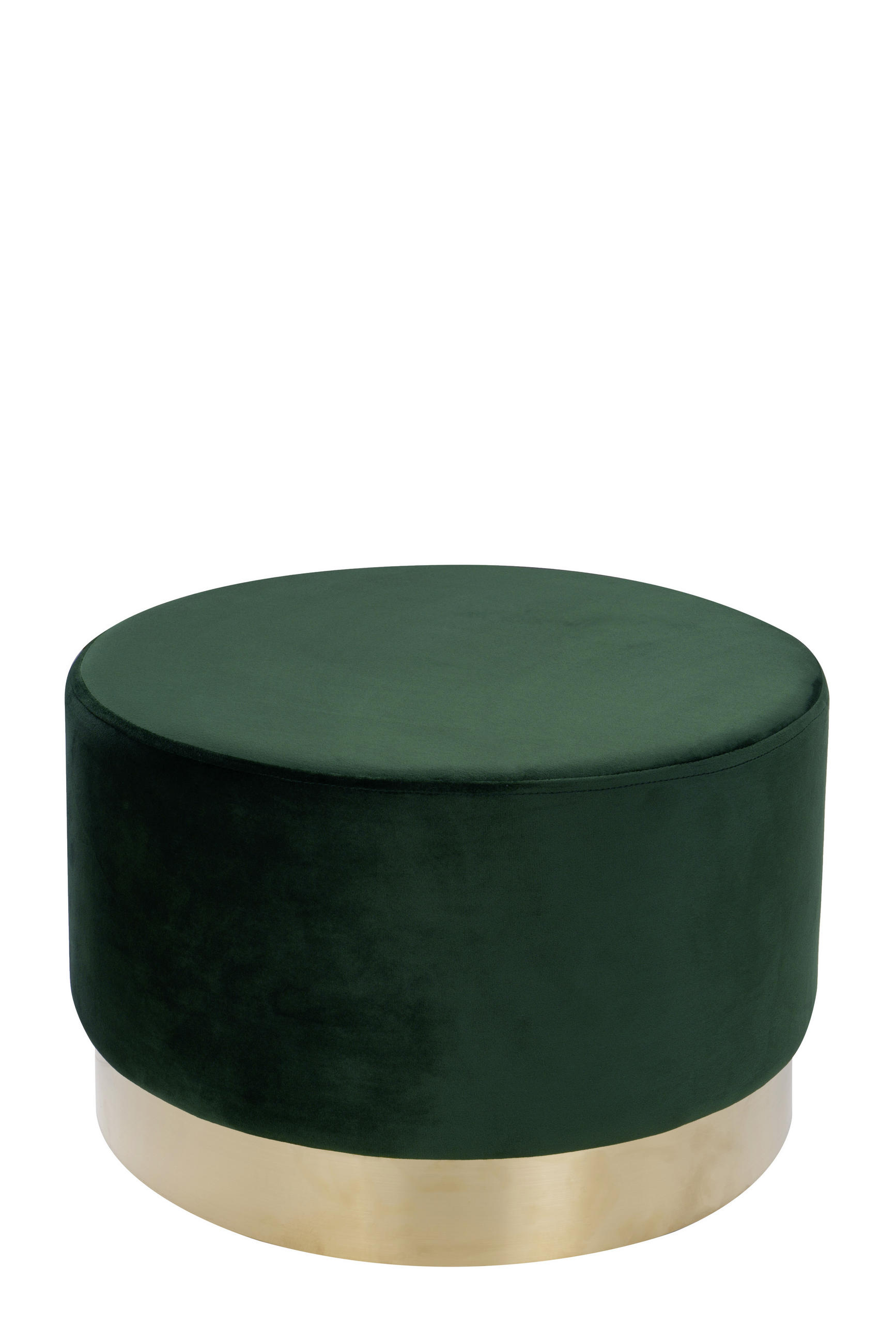 HOCKER in Holz, Textil, Holzwerkstoff Dunkelgrün  - Dunkelgrün/Goldfarben, Basics, Holz/Holzwerkstoff (55/43cm) - Kayoom