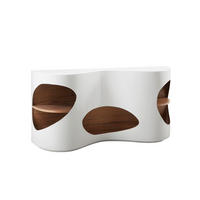 SIDEBOARD  in 150/75/40 cm  - Weiß Hochglanz/Walnussfarben, Design, Holzwerkstoff (150/75/40cm) - Livetastic