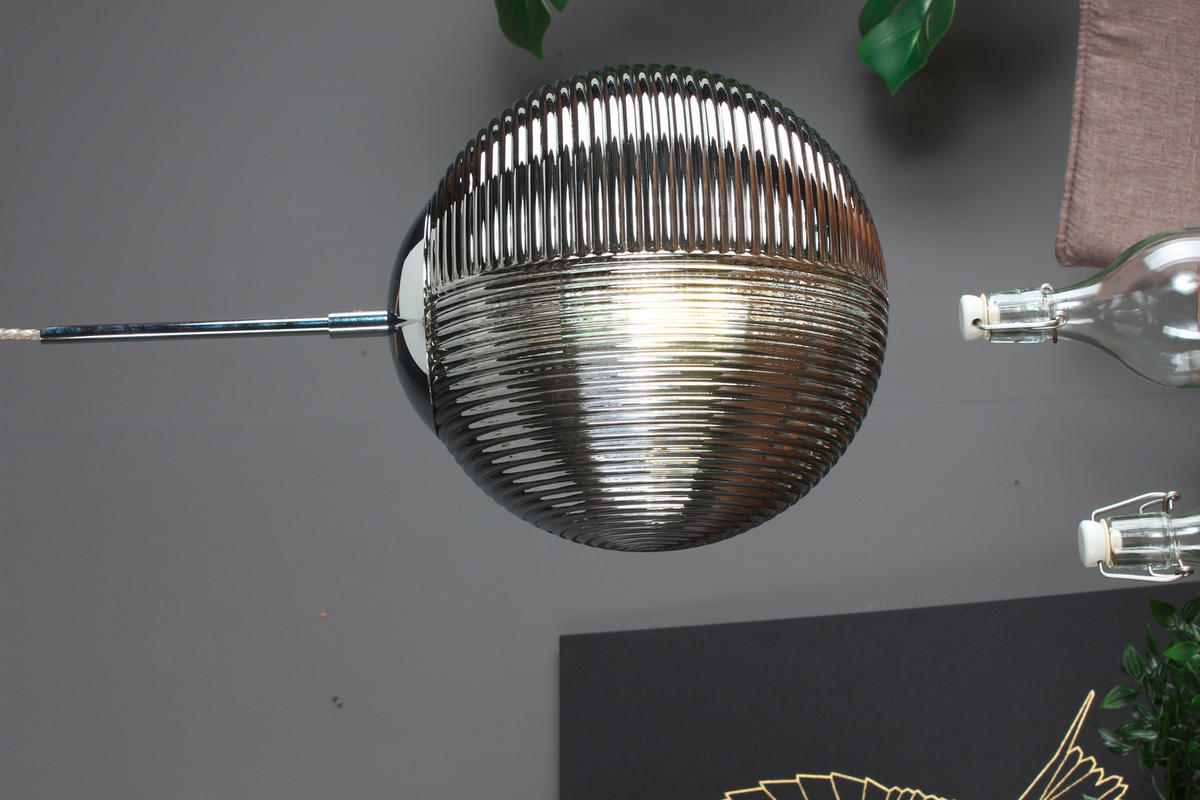 HÄNGELEUCHTE 25/43,6 cm   - Grau, KONVENTIONELL, Glas (25/43,6cm)