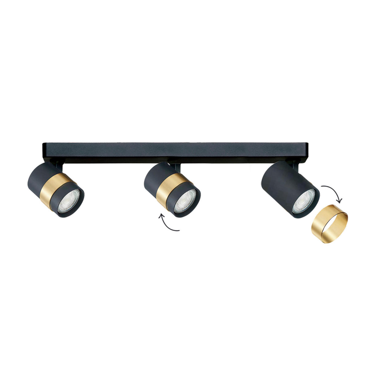 STRAHLER Anillo 12.4/45/8 cm  - Schwarz, Design, Metall (12.4/45/8cm)