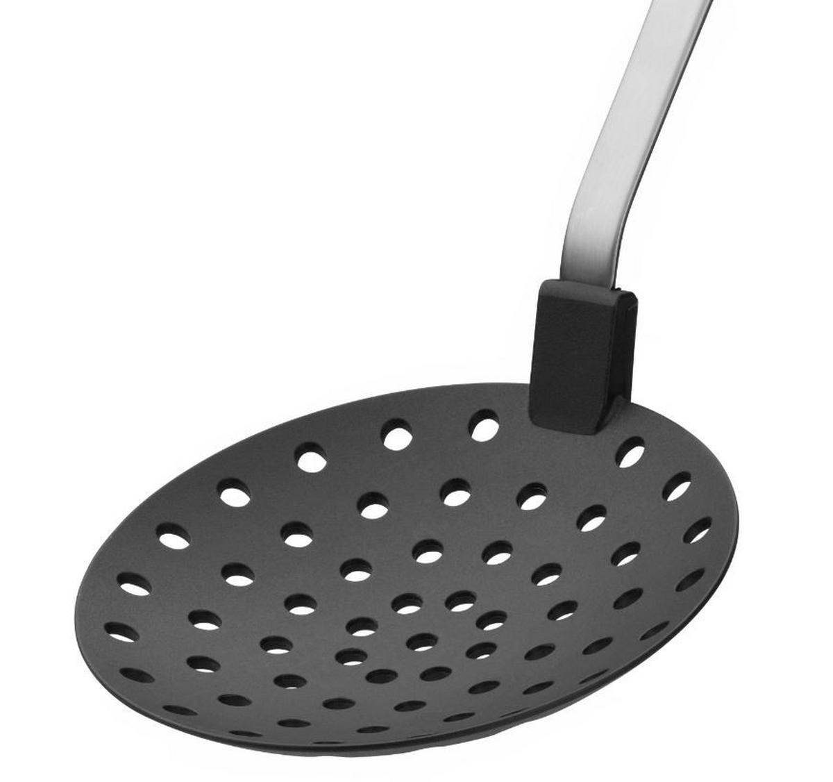 SCHÖPFLÖFFEL  - Silberfarben/Schwarz, Basics, Kunststoff/Metall - Silit