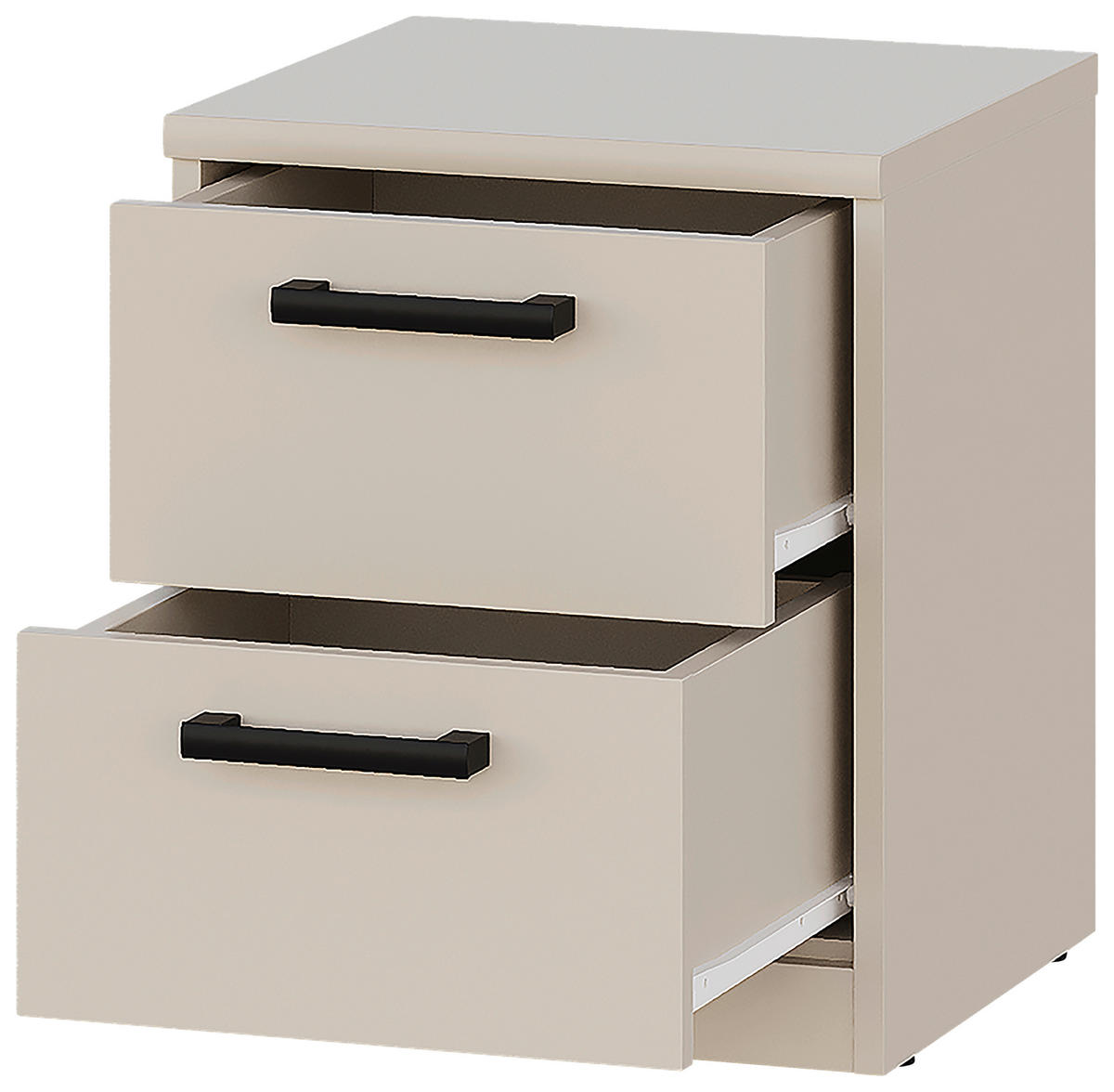 NACHTSCHRANK 38/46/36 cm  - Kaschmir/Schwarz, Basics, Holzwerkstoff/Kunststoff (38/46/36cm) - Xora
