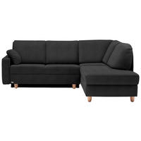 ECKSOFA in Flachgewebe Anthrazit  227/208 cm  - Eichefarben/Anthrazit, KONVENTIONELL, Holz/Textil (227/208cm) - Sedda