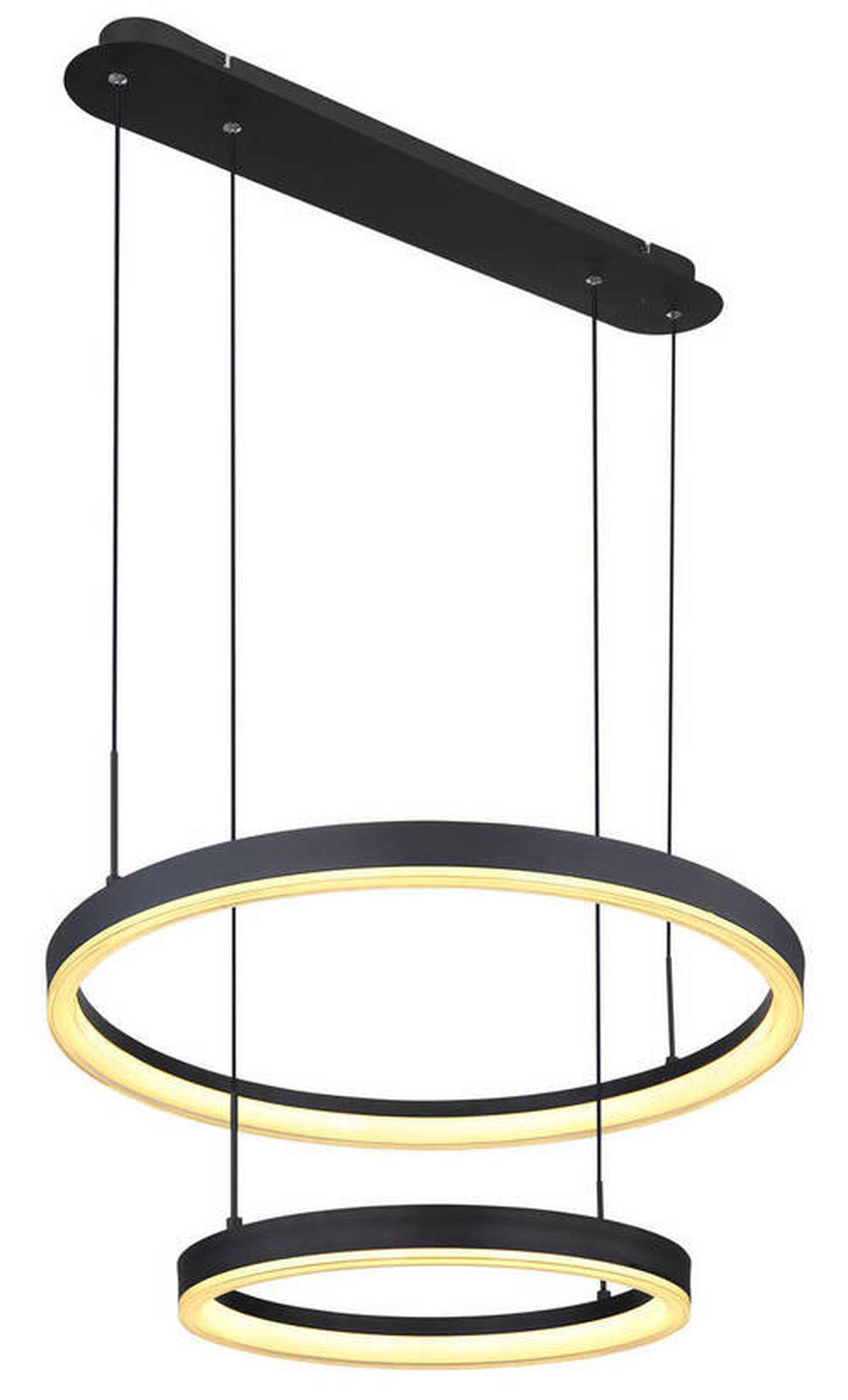 LED-HÄNGELEUCHTE 66,5/60/150 cm    - Goldfarben/Opal, Design, Kunststoff/Metall (66,5/60/150cm) - Globo