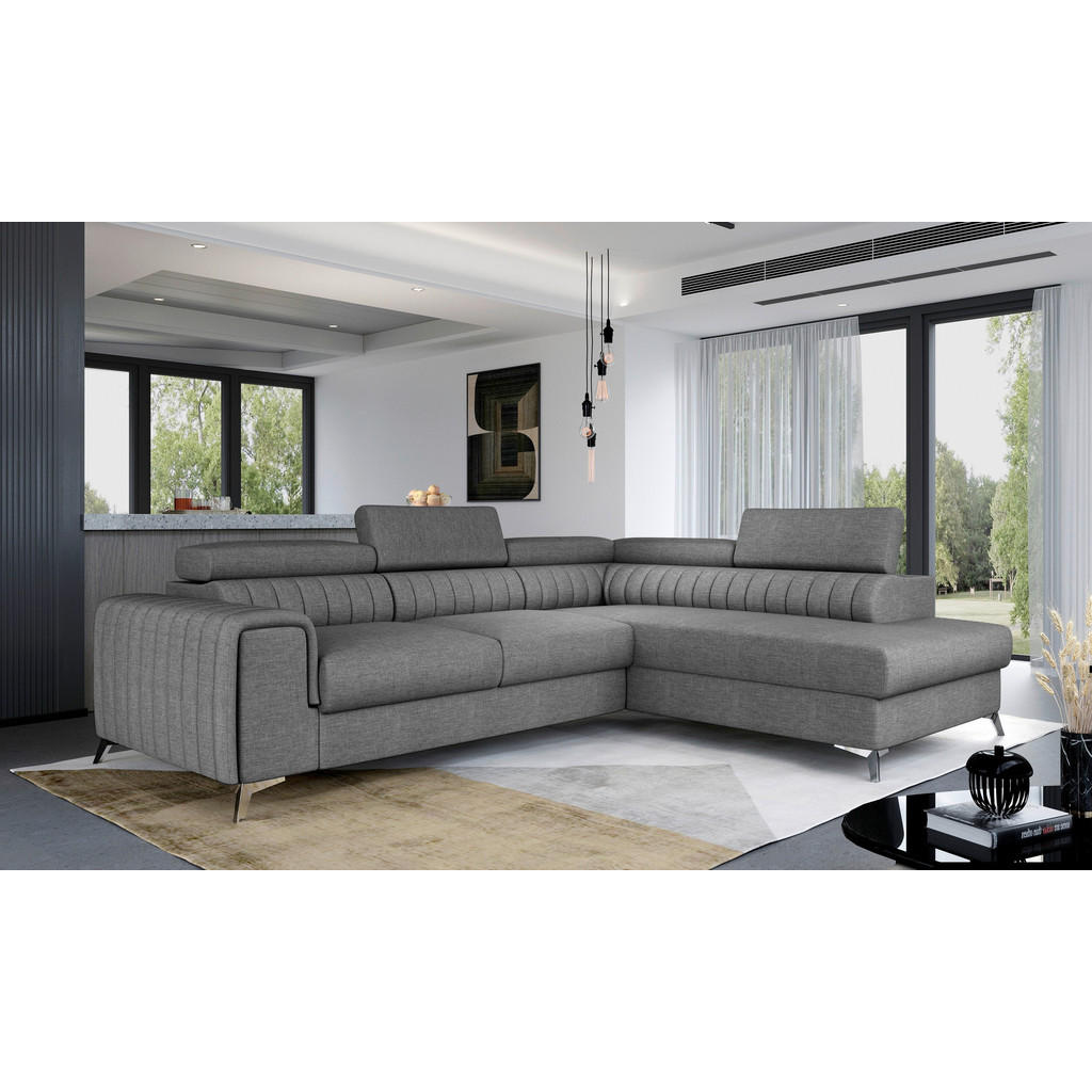 MID.YOU ROHOVÁ SEDAČKA, textil, sivá