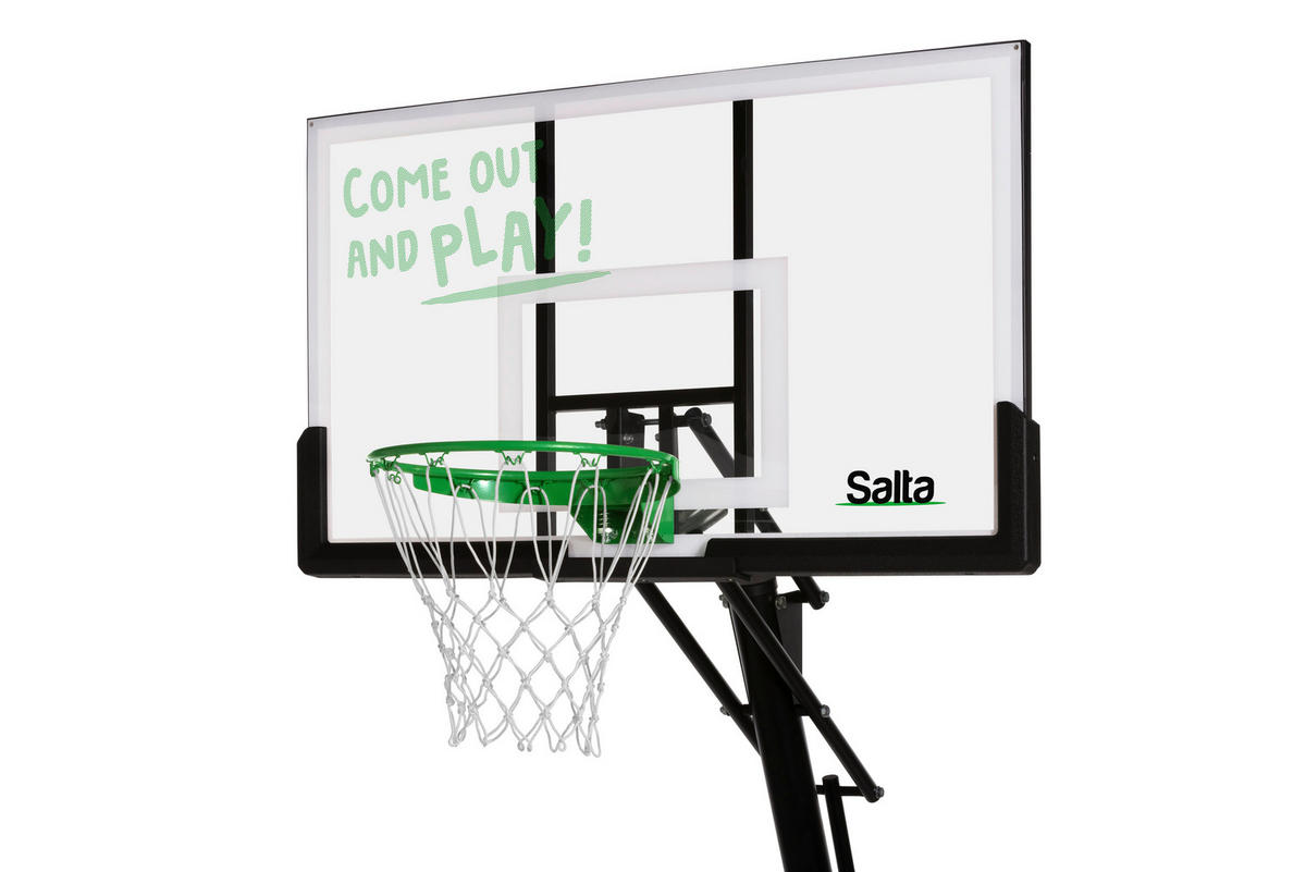 BASKETBALLSTÄNDER - Schwarz/Grün, KONVENTIONELL, Kunststoff/Metall (138/296-371/240cm) - Salta