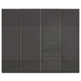 SCHWEBETÜRENSCHRANK 271/235/68 cm 4-türig Graphitfarben, Schwarz  - Chromfarben/Graphitfarben, Design, Glas/Holzwerkstoff (271/235/68cm) - Novel