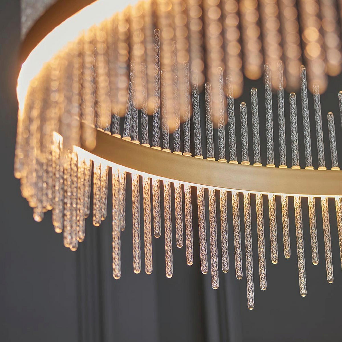 PENDELLEUCHTE 89/45-165 cm  - Goldfarben, KONVENTIONELL, Metall (89/45-165cm) - ENDON