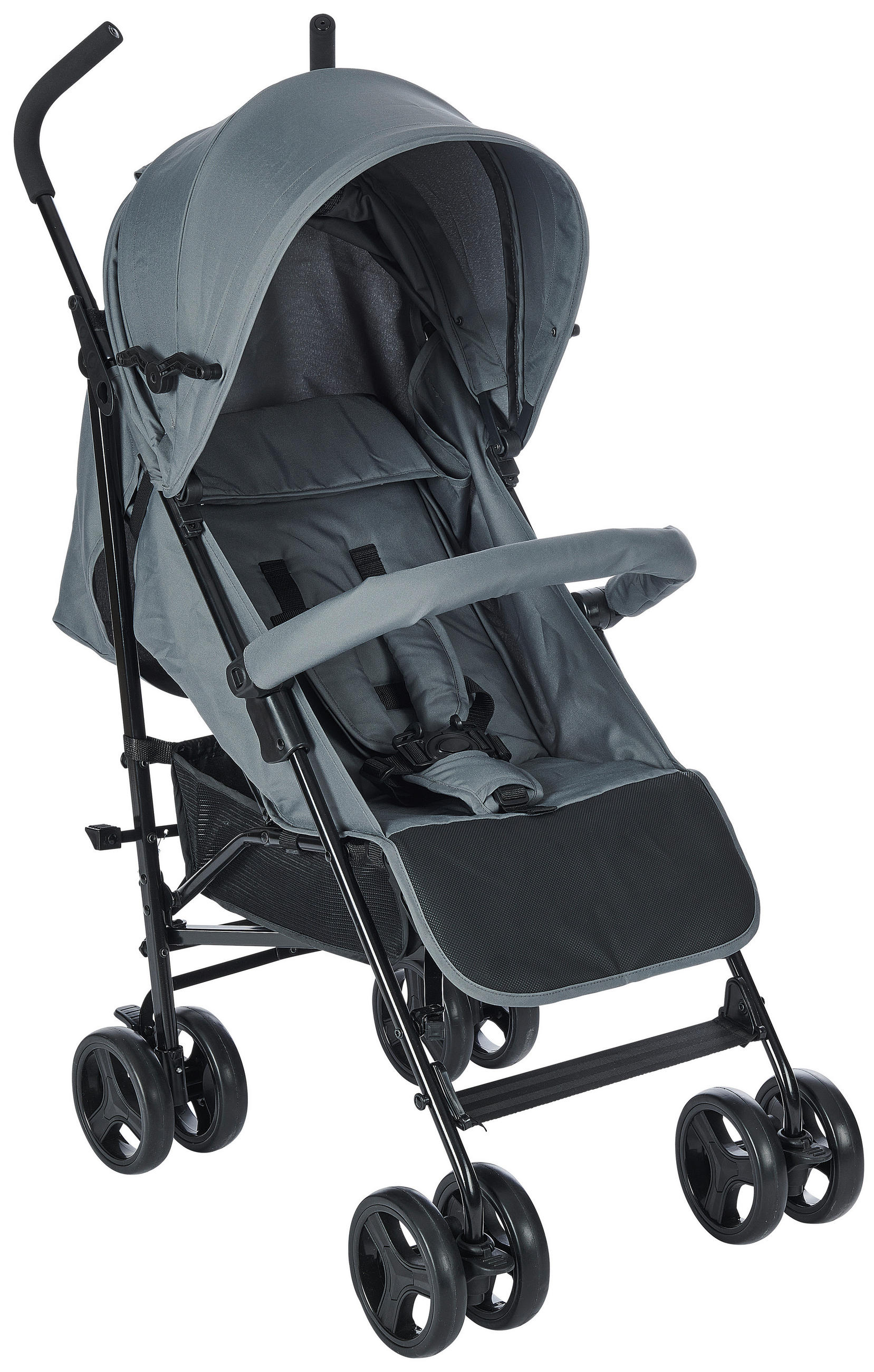 BUGGY Madrid  - Dunkelgrau/Schwarz, Basics, Kunststoff/Textil (79/51/105cm) - My Baby Lou