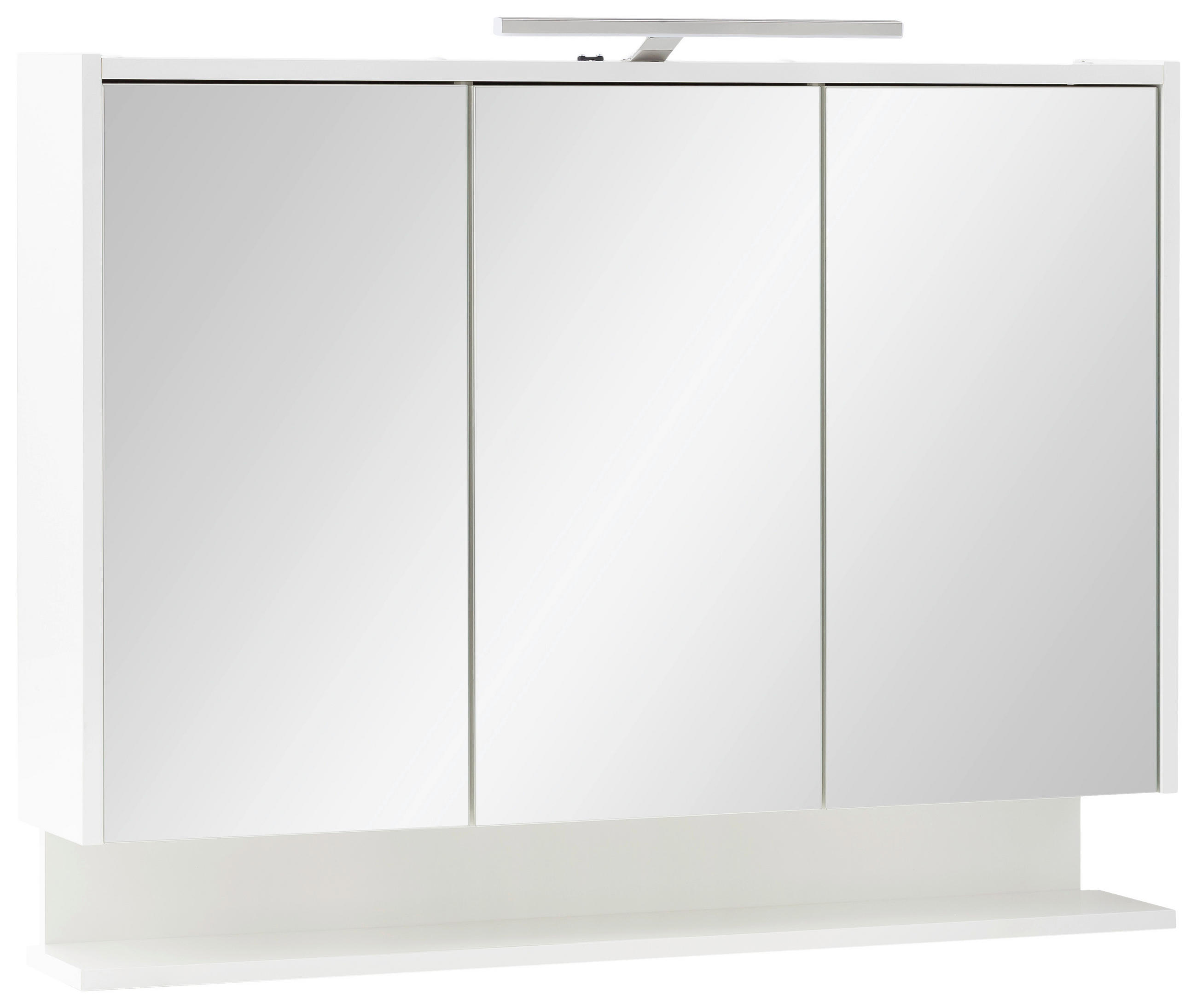 SPIEGELSCHRANK 93,5/71,4/16 cm  - Weiß Hochglanz/Weiß, MODERN, Glas/Holzwerkstoff (93,5/71,4/16cm) - MID.YOU