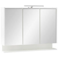 SPIEGELSCHRANK 93,5/71,4/16 cm  - Weiß Hochglanz/Weiß, MODERN, Glas/Holzwerkstoff (93,5/71,4/16cm) - MID.YOU