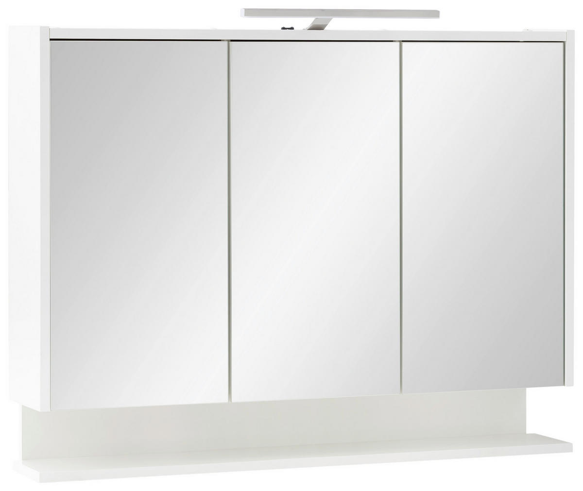 SPIEGELSCHRANK 93,5/71,4/16 cm  - Weiß Hochglanz/Weiß, MODERN, Glas/Holzwerkstoff (93,5/71,4/16cm) - MID.YOU