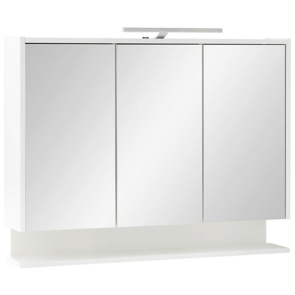Spiegelschrank Flag mit Led 3 Türen, Weiß