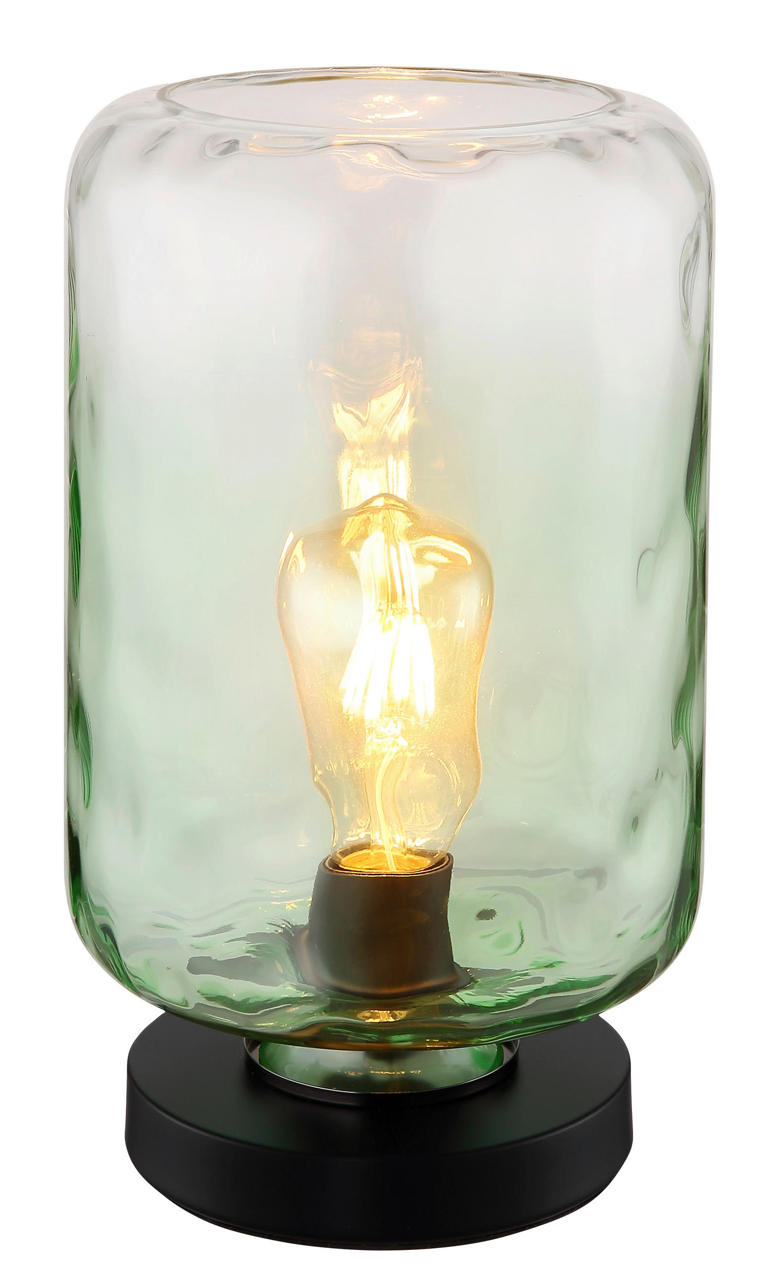 BORDSLAMPA 19/32,5 cm   - klar/grön, Klassisk, metall/glas (19/32,5cm) - Globo