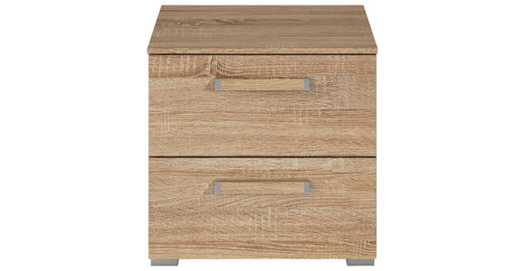 NACHTSCHRANK 50/49/42 cm  - Silberfarben/Sonoma Eiche, Design, Holzwerkstoff/Metall (50/49/42cm) - Novel