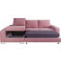 WOHNLANDSCHAFT Webstoff Bettkasten, Nackenstütze, Nierenkissen, Rücken echt, Rückenkissen, Schlaffunktion - Rosa, Design, Textil/Metall (188/260cm) - Hom`in