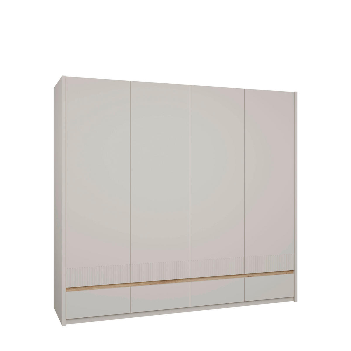 OMARA S KLASIČNIMI VRATI, barve hrasta, peščene barve  - barve hrasta/peščene barve, Trend, umetna masa/leseni material (224,7/204,3/59,4cm) - Hom`in