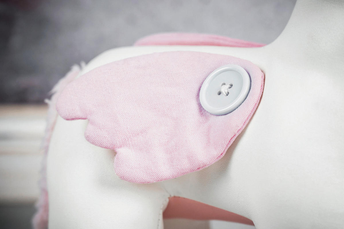 LED-KINDERTISCHLEUCHTE Elsa das Einhorn 26/30/51 cm   - Rosa/Weiß, LIFESTYLE, Textil/Metall (26/30/51cm) - Happy Lamps
