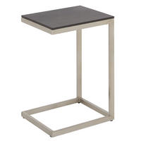 MASĂ AUXILIARĂ DE GRĂDINĂ 35/30/56 cm   - gri închis/culoare inox, Design, plastic/metal (35/30/56cm) - Amatio