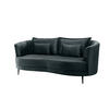3-SITZER-SOFA in Velours Blau  - Blau/Schwarz, MODERN, Textil/Metall (209/85/101cm) - Livetastic