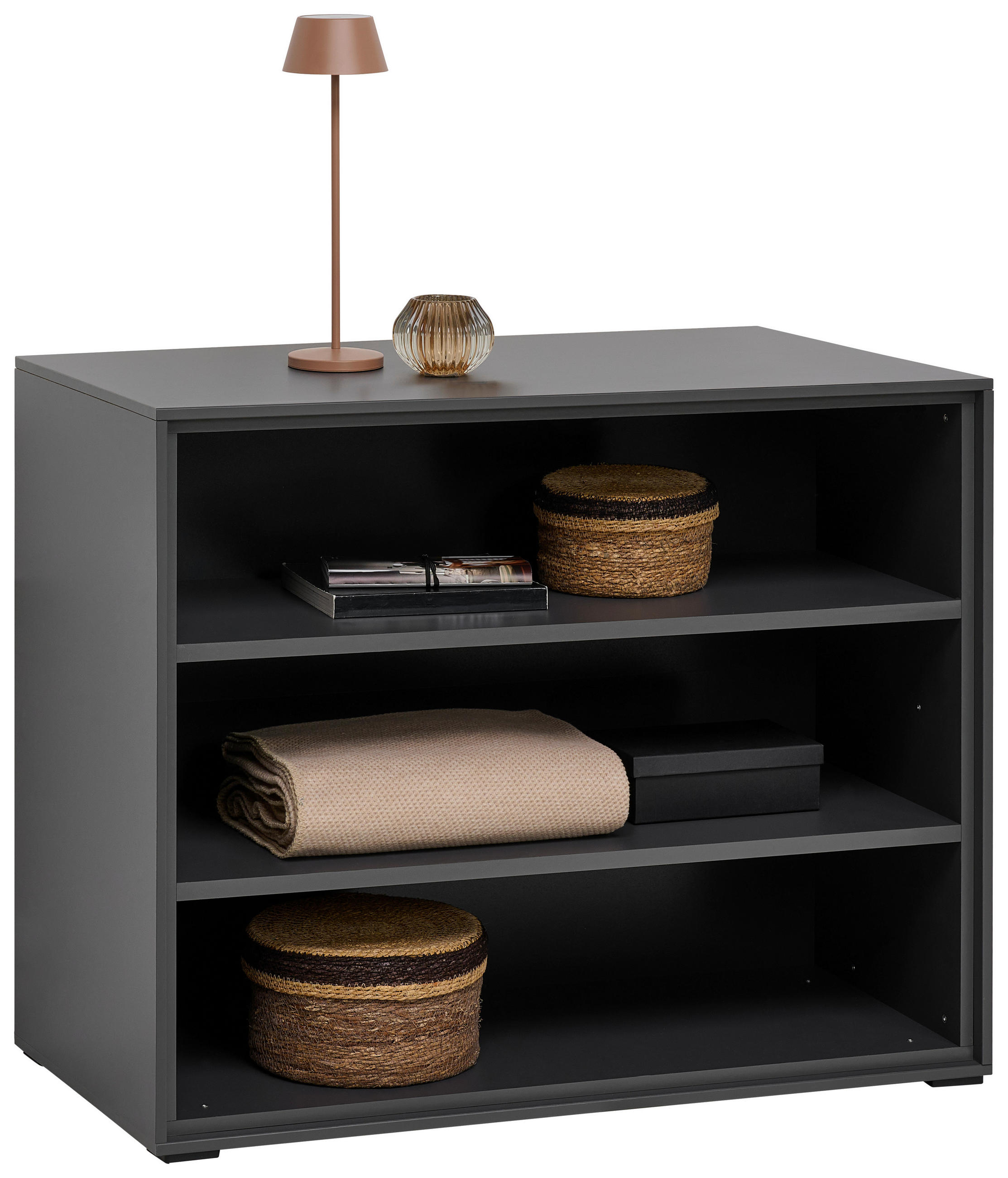 REGALELEMENT  90,9/72,6/40 cm Graphitfarben  - Graphitfarben, Design, Holzwerkstoff (90,9/72,6/40cm) - home24