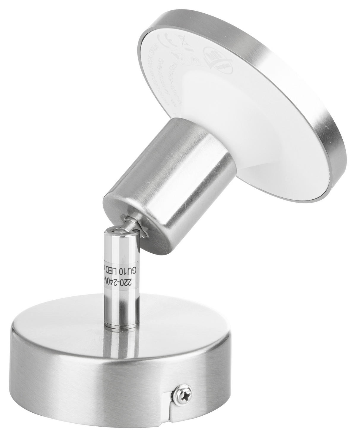 LED-STRAHLER 8/14 cm   - Nickelfarben, Design, Metall (8/14cm) - Globo